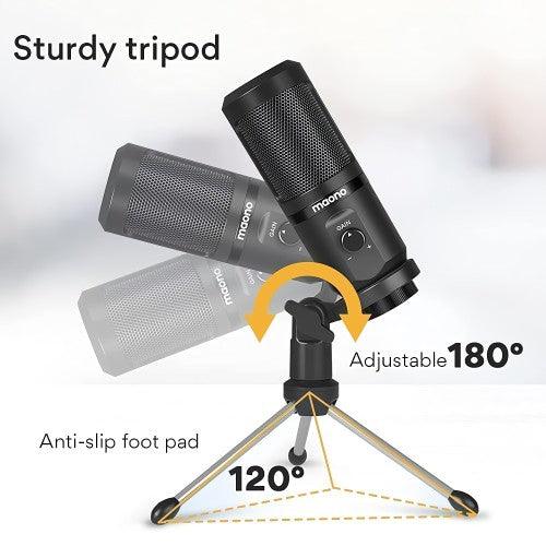 MAONO USB Computer Microphone with Mic Gain Knob, Condenser Recording Mic for PC, Gaming, Streaming, Podcasts - AU-PM461TR - Toytexx MAONO USB Computer Microphone with Mic Gain Knob, Condenser Recording Mic for PC, Gaming, Streaming, Podcasts - AU-PM461TR - Toytexx